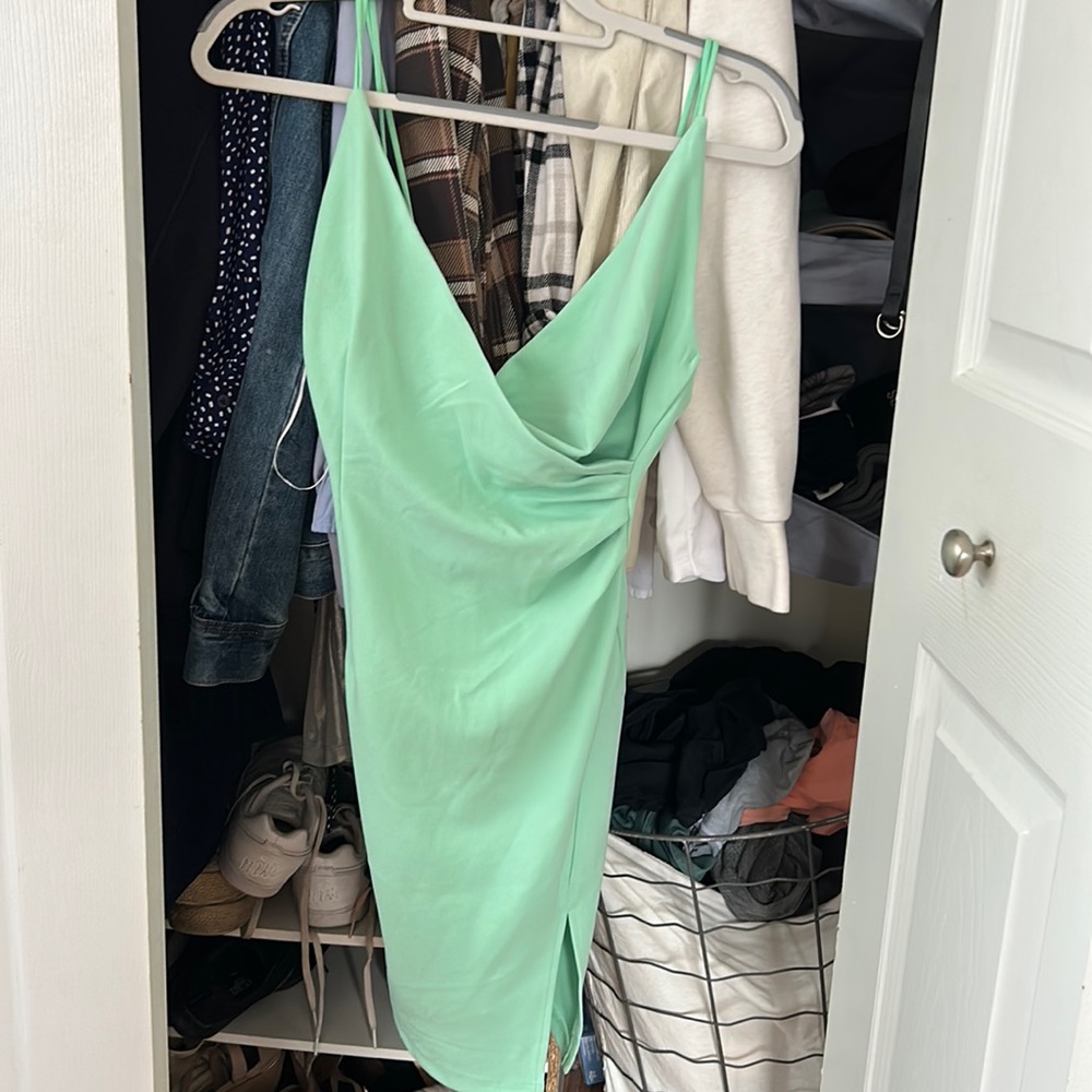 HELLO MOLLY QUIET DANCER MINI DRESS MINT